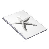 Black and White Starfish Notizblock (Rechte Seite)