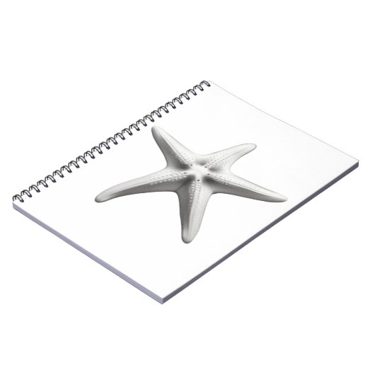 Black and White Starfish Notizblock (Linke Seite)