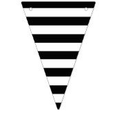Black And White Stripe Bunting Banner (Erste Fahne)