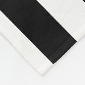Black and White Stripe Fleece Blanket (Ecke)