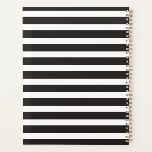 Black and White Stripe Planer (Rückseite)