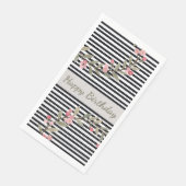 Black And White Stripe Serviette (Ecke)