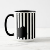 Black and White Stripe Two-Tone Mug Tasse (Links)