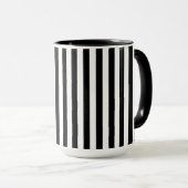 Black and White Stripe Two-Tone Mug  Tasse (VorderseiteRechts)