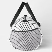 Black and white striped Abstract minimal Monogram Duffle Bag (Rechts)