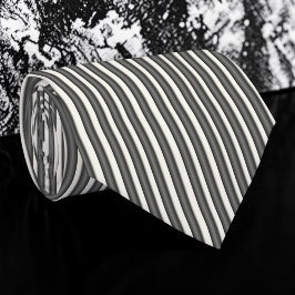 Black and White Striped Custom Necktie Krawatte
