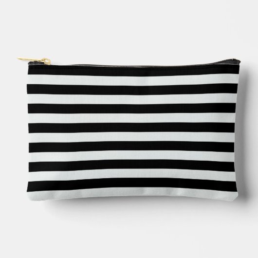 Black and White Stripes by Shirley Taylor Zubehörtasche (Vorderseite)