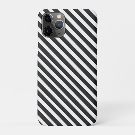 Black and White Stripes Case-Mate iPhone Hülle (Rückseite)