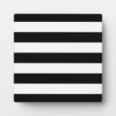 Black And White Stripes Stylish Fotoplatte (Vorderseite)