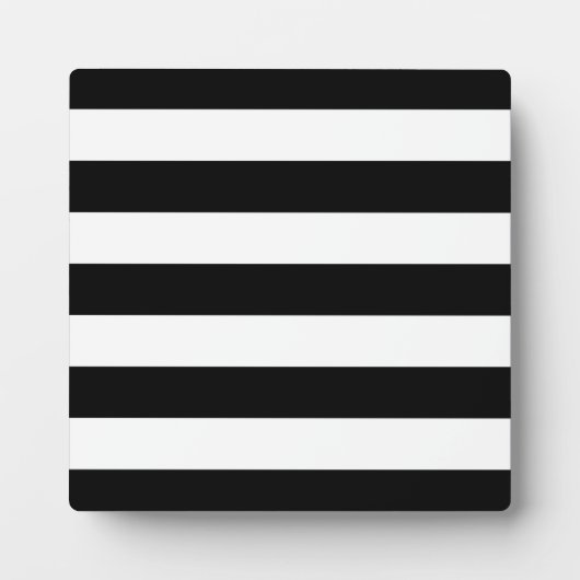 Black And White Stripes Stylish Fotoplatte (Vorderseite)