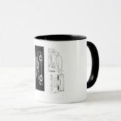 Black and White Supra Mug | Piston & Thread Tasse (VorderseiteRechts)