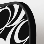 Black and White Swirls Pickleball Paddle (Linke Seite)