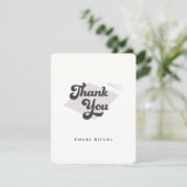 Black and White Tassel Thank You Card Dankeskarte (Stehend Vorderseite)
