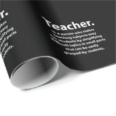 Black and White Teacher Appreciation Quote Geschenkpapier (Rolleneckpunkt)