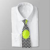 Black and White Tennis Player oder Coach Neck Tie Krawatte (Gebunden)
