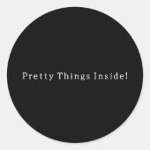 Black And White Text Pretty Things Quote Sticker (Vorderseite)