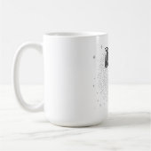 Black and white Thor's Hammer Mjolnir Kaffeetasse (Links)