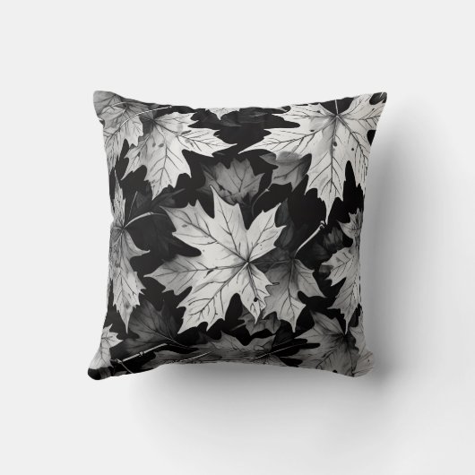 Black and White Throw Pillow Kissen (Rückseite)