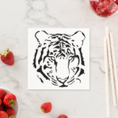 Black and White Tiger Cocktail Napkins Serviette (Beispiel)