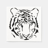 Black and White Tiger Cocktail Napkins Serviette (Vorderseite)