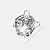 Black and White Tiger Cocktail Napkins Serviette (Ecke)