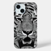 Black and White Tiger Face Case-Mate iPhone Hülle (Rückseite)