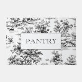 Black and White Toile Pantry Fußmatte (Vorderseite)