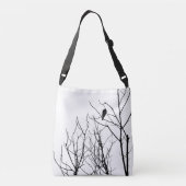 Black and White Tote Bag Tragetaschen Mit Langen Trägern (Rückseite)