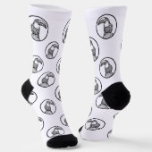 Black and White Toucan Doodle Crew Socks Socken (Gewinkelt)