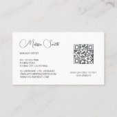 Black And White Transparent Flowers Visitenkarte (Rückseite)