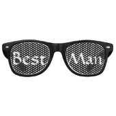 Black and White Trauzeuge Fun Bachelor Party Sonnenbrille (Vorderseite)