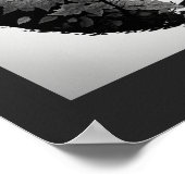 Black and White Tree and Leaf Set - Original Poste Poster (Ecke)