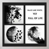 Black and White Tree and Leaf Set - Original Poste Poster (Vorne)