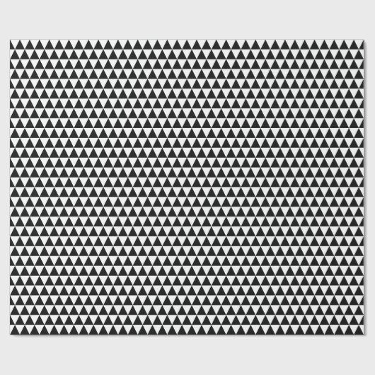 Black and White Triangle Geschenkpapier (Flach)