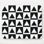 Black and White Triangle getric shape pattern Mousepad (Vorne)