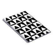 Black and White Triangle getric shape pattern Notizblock (Rechte Seite)