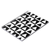 Black and White Triangle getric shape pattern Notizblock (Linke Seite)