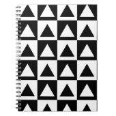 Black and White Triangle getric shape pattern Notizblock (Vorderseite)