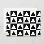Black and White Triangle getric shape pattern Postkarte (Vorne/Hinten)