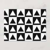 Black and White Triangle getric shape pattern Postkarte (Vorderseite)