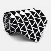 Black and White Triangle Krawatte (Gerollt)