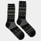 Black And White Tribal Print Crew Socks Socken (Rechts)