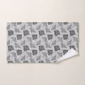 Black and White Tribal Stingrays Badhandtuch Set (Handtuch)