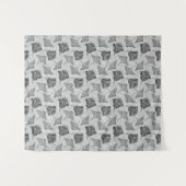 Black and White Tribal Stingrays Wandteppich (Vorderseite (Horizontal))