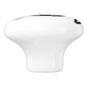 Black and White Tribal Turtle Art Keramikknauf (Seitenansicht)