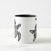 Black and White Tribal Turtle Tasse (Zentrum)