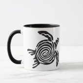 Black and White Tribal Turtle Tasse (Links)