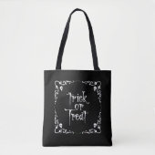Black and White Trick or Treat  Tasche (Vorderseite)