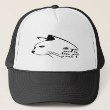 Black and White Trucker Hat | Minimalistische Katz