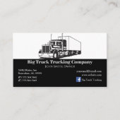 Black and White Trucking Company Visitenkarte (Vorderseite)